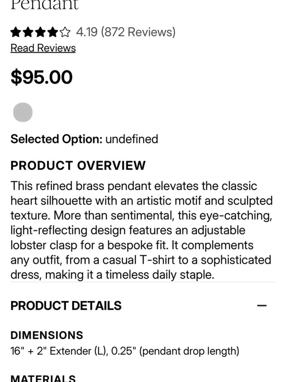 Coach Gold Heart Charm Pendant Necklace - Picture 3 of 3